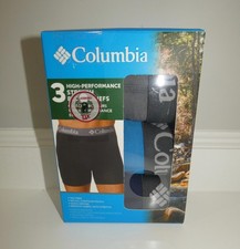 Columbia Sportswear Mens Boxer Briefs 3 Pack Performance Stretch XL New