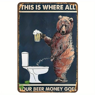 Beer Vintage This Is Where It All Goes Tin Metal Signs Home Décor 8x12