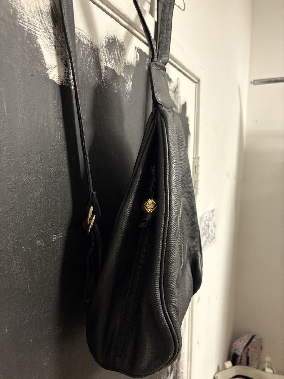 Vintage Chanel Backpack Black Leather Rare Authentic image 4