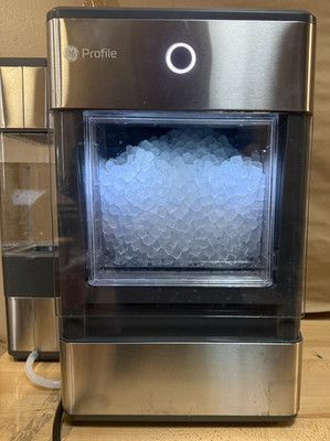 GE Profile Opal Nugget Ice Maker + Side Tank Countertop Icemaker Stainless Steel