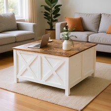 Wooden Lift Top Coffee Table for Living Room with Storage Hidden Compartment NEW