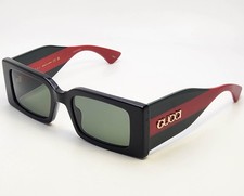 Authentic Gucci GG 1860S 001 Sunglasses Black Green Red Web Stripe Women's