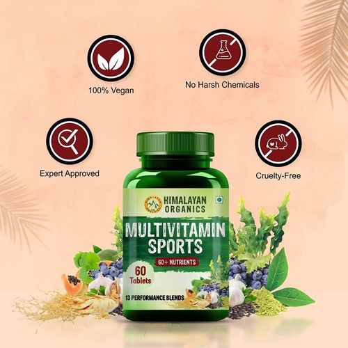 Himalayan Organics Multivitamin Sports with 60 + Vital Nutrients 60 Tablet US - Picture 4 of 7