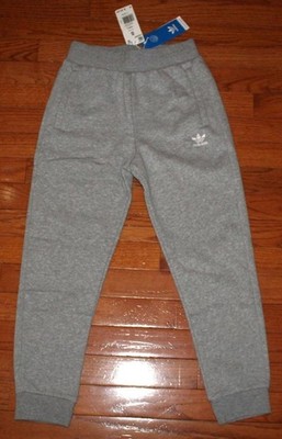 Big Kids Unisex Size Small (9-10 Years) ADIDAS Grey Tapered Fit Sweatpants *6K