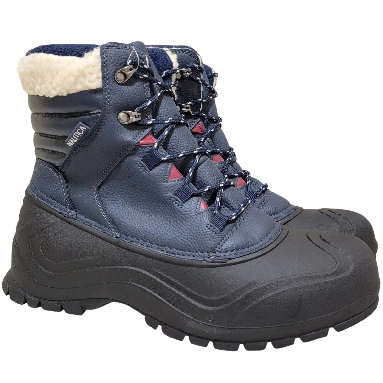Nautica Men Low Tide 3M Insulated Winter Boots Size US 12M Navy Blue
