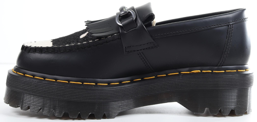 Dr. Martens Adrian Snaffle Loafer Cow Print Black Womens Size 9 - Picture 5 of 6
