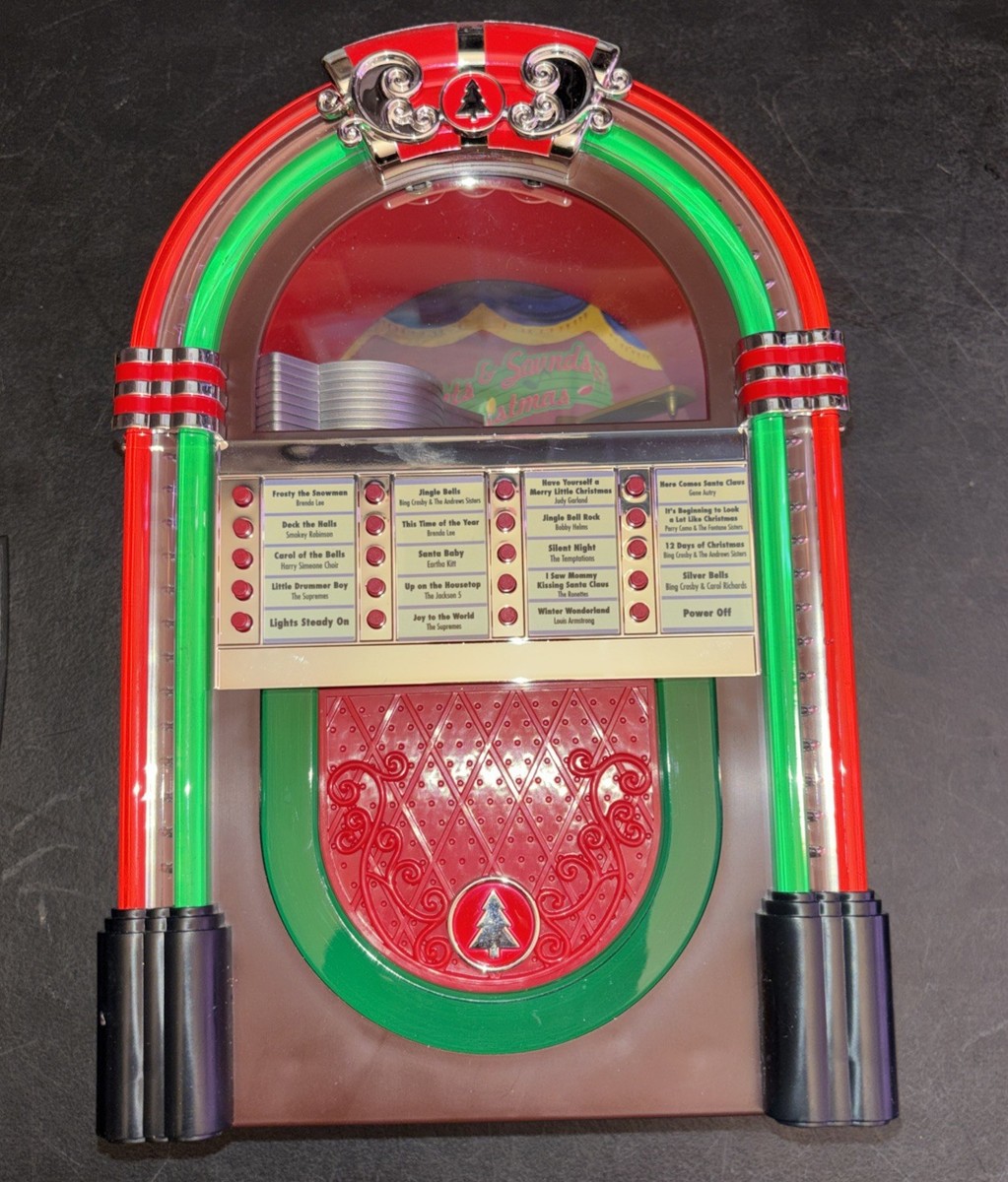 Mr. Christmas ROCK-O-RAMA Jukebox Red Retro LED Music Player