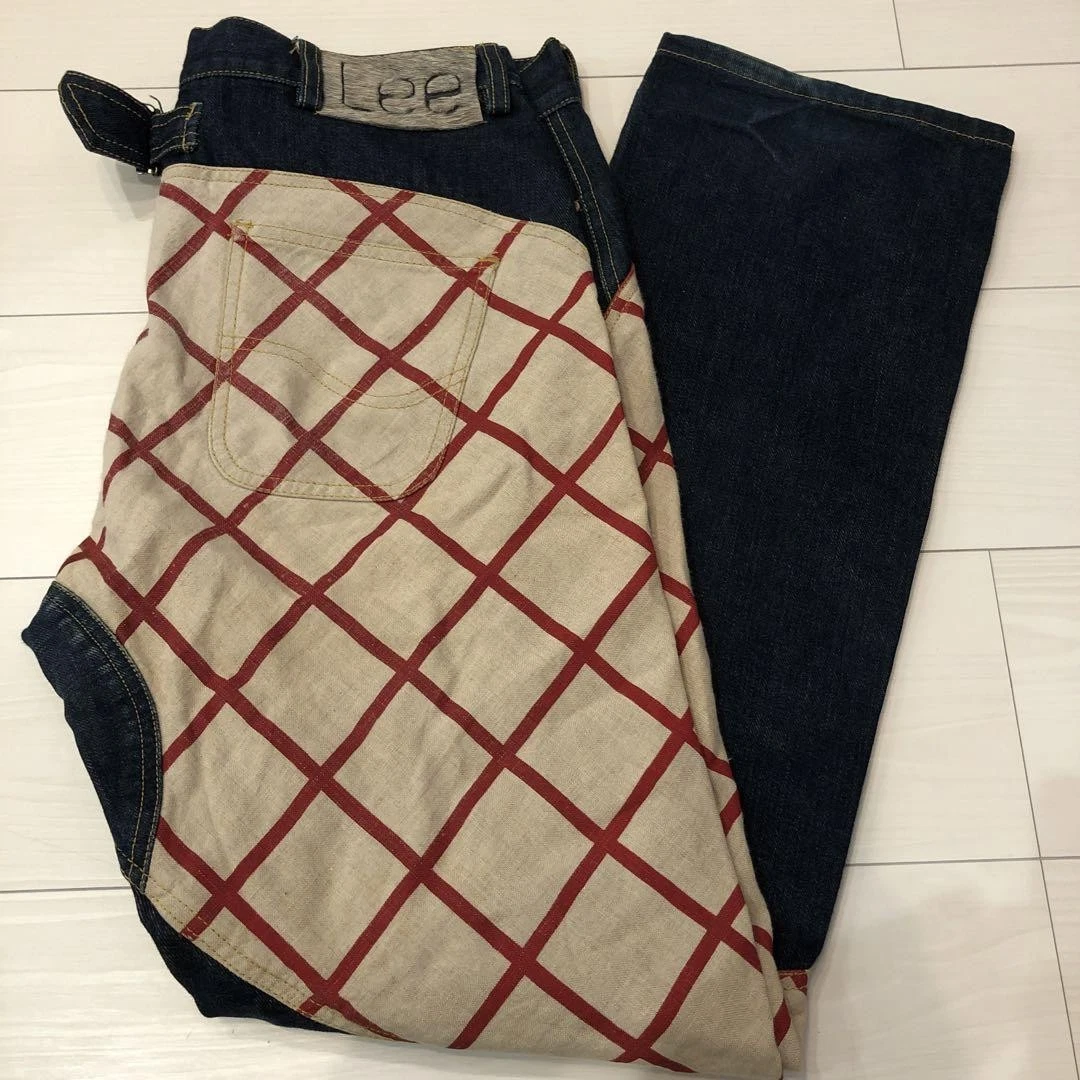Jean en jean Lee Pokit bleu marine foncé double genou, taille 42