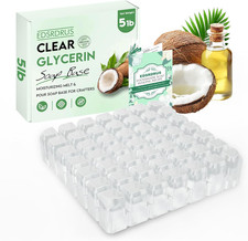 EDSRDRUS 5LB Glycerin Soap Base, Unscented Melt and Pour Soap Base for DIY Handm