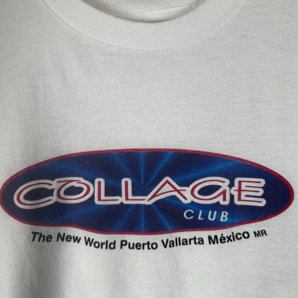 VTG Y2K College Club Men’s XL T Shirt - The New World Puerto Vallarta, MX Party - Image 2 of 4