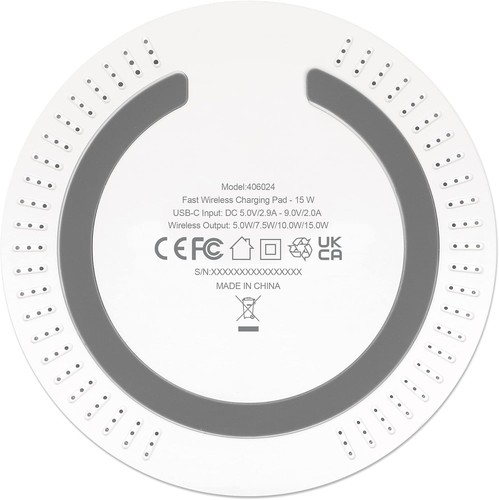 Manhattan Products 406024 Induction Charging Pad Wireless Charger with Quick Cha - 第 8/9 張圖片