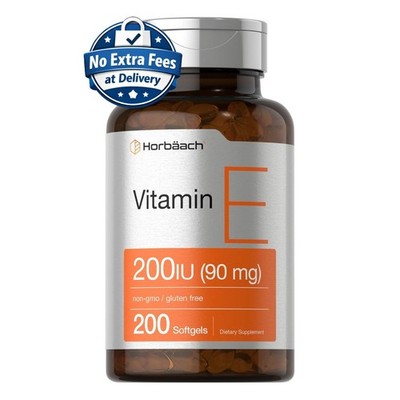 Suplemento de Vitamina E 200 UI, 200 Cápsulas Blandas | 200 Porciones