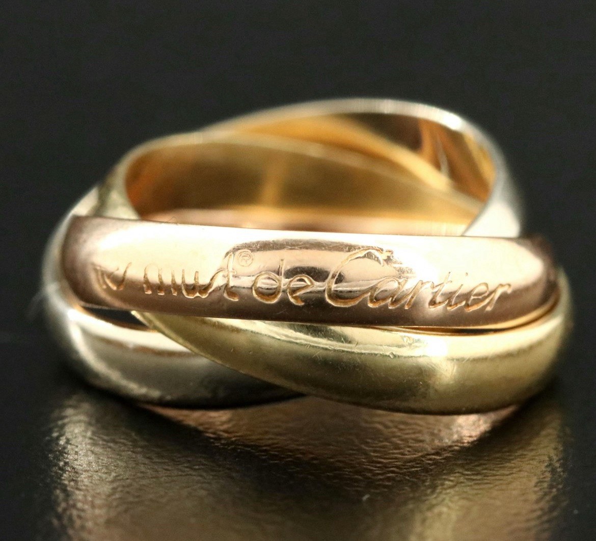 Cartier Must Trinity Ring in 18K Tri-Color Gold-image