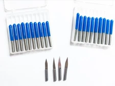 20pcs 10° 15° 20° 30° 3.175mm Carbide PCB Engraving Drill Bits CNC Bit Router...