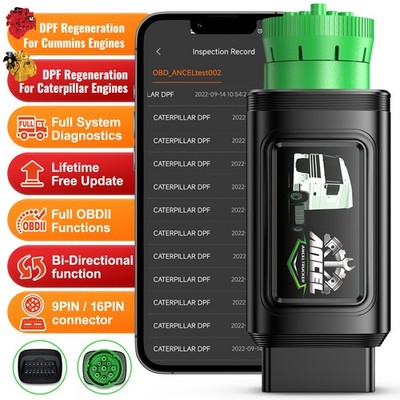 ANCEL HD100 Bluetooth Diesel Heavy Duty Truck OBD Scanner DPF Regen for Cummins