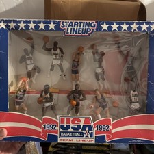 → View on eBay: 1992 Starting Lineup USA Olympic Basketball Dream Team Set Kenner Unopened Box 1992 Starting Lineup USA Olympic Basketball Dream Team Set Kenner Unopened Box