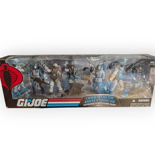 RARE Hasbro GI Joe Cobra Arctic Assault Squad 3.75 in Extreme Conditions Set 2