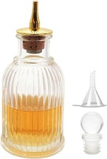 Bitters Bottle 3.4oz Glass Dash Bottle with Birdcage Design Zinc Alloy Top