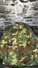 Vintage US Army M65 Field Jacket Mens Small Short Woodland Camo Cold Weather 80s