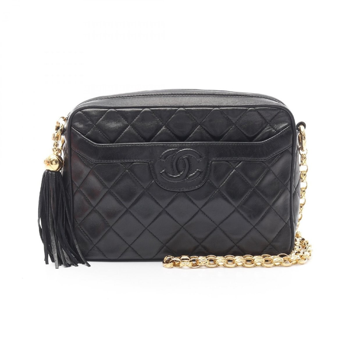 Chanel Matelasse Lambskin Shoulder Bag 65581 Black