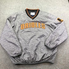 Baltimore Orioles Jacket Mens Large Gray MLB Baseball G-III V Neck Pullover