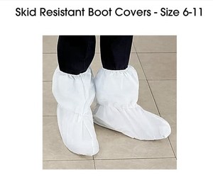 1 Box (Qty 150) Uline S-24020 Skid Resistant Boot Covers, Fit Size 6-11 Boots