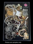 Costume Jewelry 1 LB WEARABLE Bulk Estate Vintage to Modern Styles -Lot#zxb5