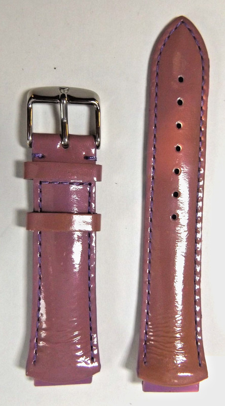 TECHNOMARINE "OriginaL" 17mm Lt Purple Metallic Leather Watch Band-FREE SHIPPING