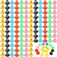 Zhanmai 400 Pcs Mini Rubber Ducks, Float Tiny Baby Shower Rubber Ducks 1.57 x 1
