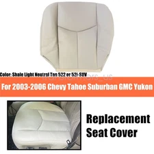 For 2003-2006 Chevy Tahoe Driver Bottom Leather Seat Cover Shale Tan 522