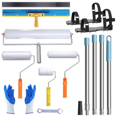 Self Leveling Tool Kit- Epoxy Floor Tool Kit Includes Self-Leveling Rake, 2 S...