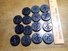 WW11 U S NAVY PEA COAT BUTTONS LOT OF 15   BX 22 #2