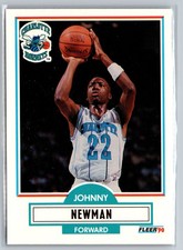 1990-91 Fleer Update #U-12 Johnny Newman Charlotte Hornets