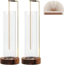 Incense Holder for Sticks, Anti-Ash Flying Incense Burner with 30 Incense Sticks