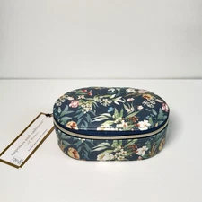 NWT Cupcakes & Cashmere Travel Jewelry Accessory Organizer Case -Floral Print 