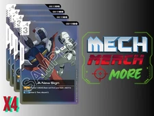 A New Sign Gundam TCG GD02-117 Rare x4 DUAL IMPACT playset