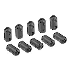 10PCS 3.5-5mm Ferrite Cores Ring Clip-On RFI EMI Noise Filter Cable Clip Black