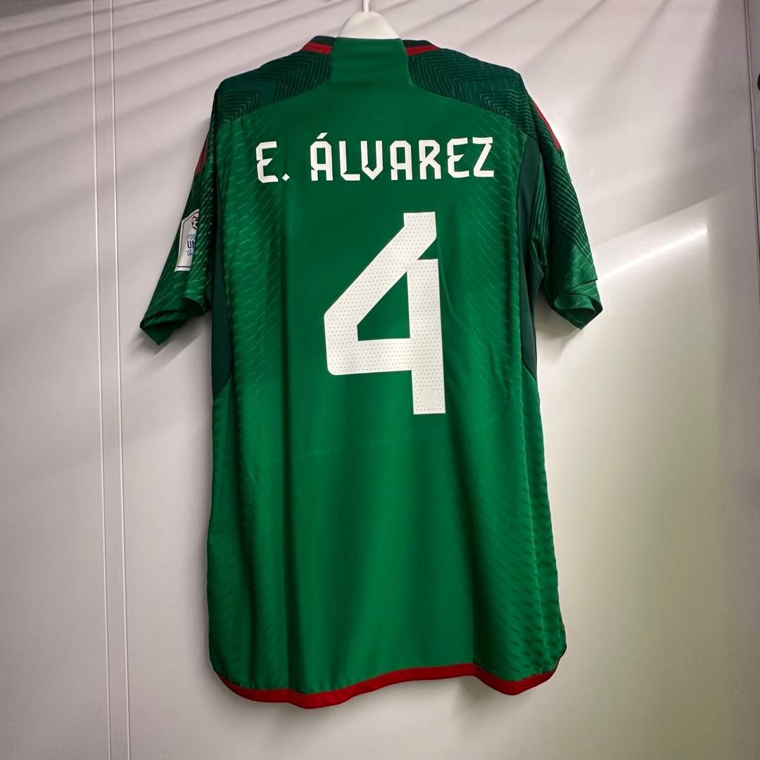 adidas Mexico Edson Alvarez #4 Authentic 2022 World Cup Jersey L Official