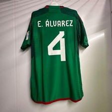 adidas Mexico Edson Alvarez #4 Authentic 2022 World Cup Jersey L Official
