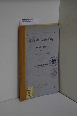Auch eine Enthüllung oder ein altes Buch gegen die neuen Irrungen Martin, Konrad