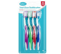 4 Pack Total Clean Toothbrushes Oral Dental Care Clean Hygiene - UK