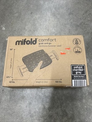 Mifold Grab-And-Go Compact Car Booster Portable Travel Seat Gray MF12-US/CHL