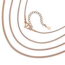 Rose Gold Snake Chain Necklace for Women, Classic Delicate Birthday Party Jew...
