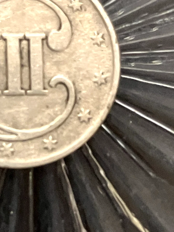 Very Rare, 1853 Three Cent Piece, Silver, About Uncirculated, Mirror Like - Image 4 of 4