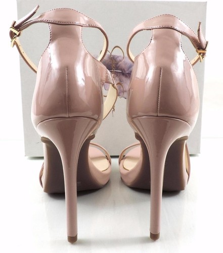 Women's Jessica Simpson Rayli Ankle Strap Sandal Heels Nude Blush Patent Size 10 - Picture 5 of 6