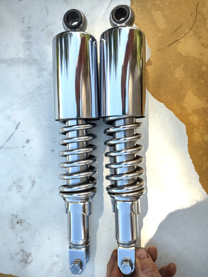 1972 - 76 Honda CB750 Showa 341 Shock Absorbers 13'' OEM Nice Chrome !!