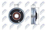 Original NTY Umlenk-/FüHrungsrolle Keilriemen RNK-AU-054 FüR Audi