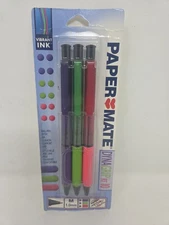 Vintage Paper Mate DynaGrip RT 10 Ball Pens Sealed 3 Pack