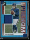 2025 Donruss Optic Rookie Phenoms Jaxson Dart #RPBH-JCW  RC Neon Blue MEM (950)