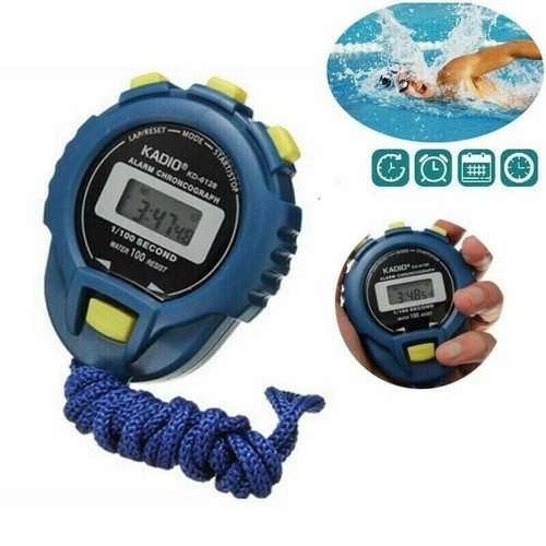 KADIO Timer Digitale LCD Portatile Stop Orologio Contachilometri Sportivi Cronometro Impermeabile - Foto 8 di 10